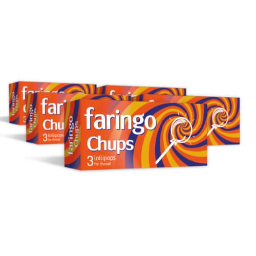 5x Faringo Chups, 3 pastilas