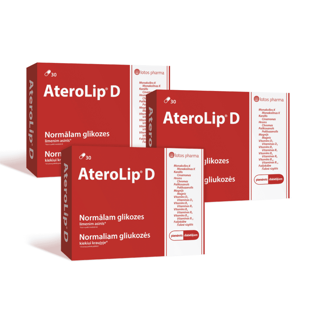 Izdevīgi! AteroLip Complex 6 mēnešu kurss. Tavam holesterīna līmenim.