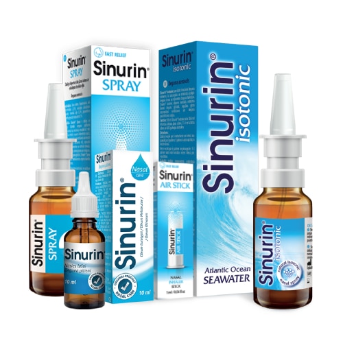 Sinurin Spray, 30 ml + Sinurin Isotonic, 30 ml + Sinurin deguna pilieni, 10ml + Sinurin Air Stick, 1 ml