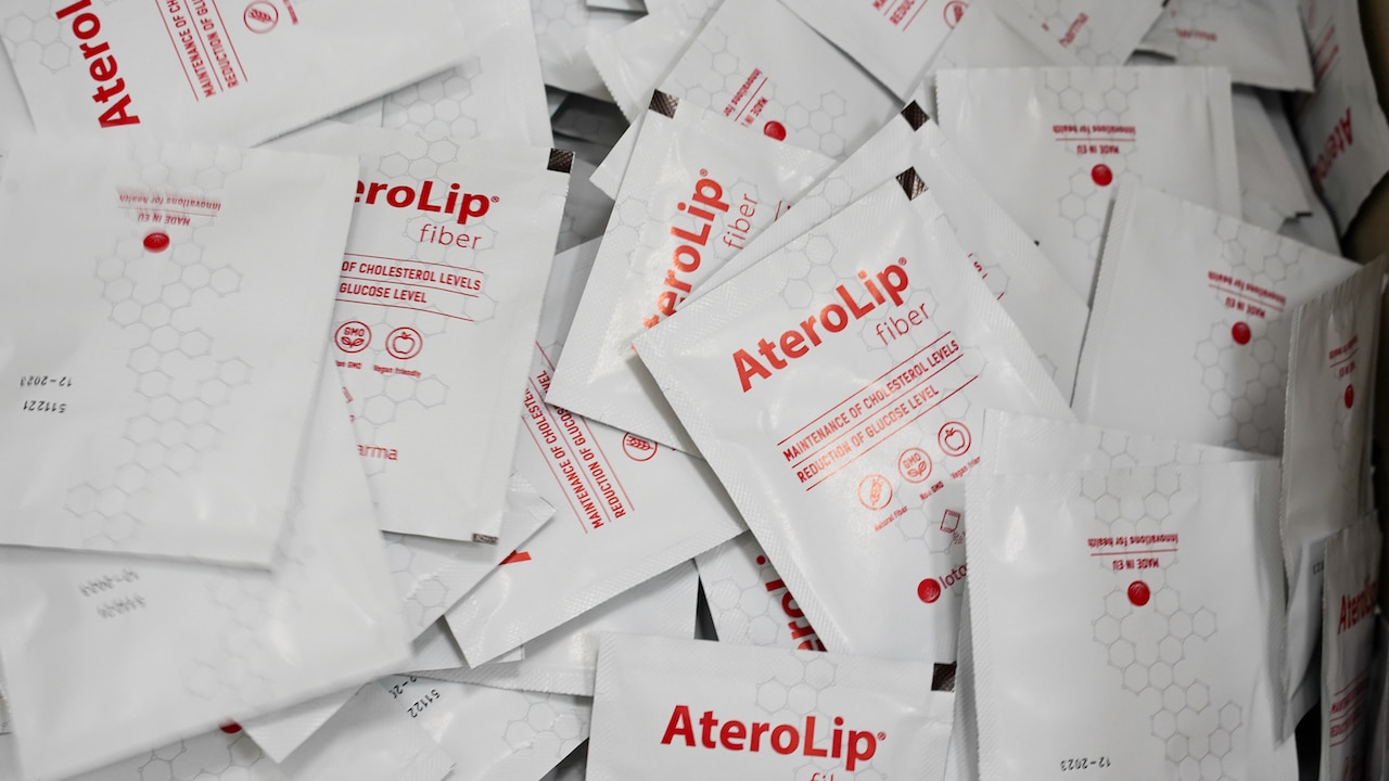 Inovatīvs produkts holesterīnam AteroLip Fiber. Sirds un asinsvadu veselībai.