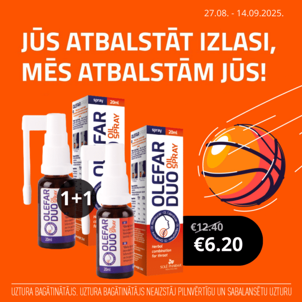 1+1 Olefar® Duo Oil Spray, 20 ml - Precīzai pretsāpju stratēģijai